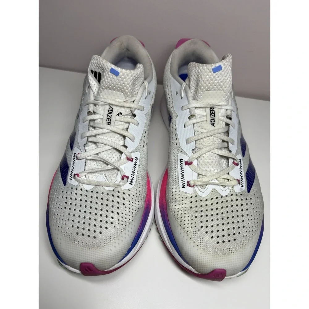 Adidas Mens Adizero SL Running Athletic Shoes White/Blue/Fuchsia GV9095 Size 8.5